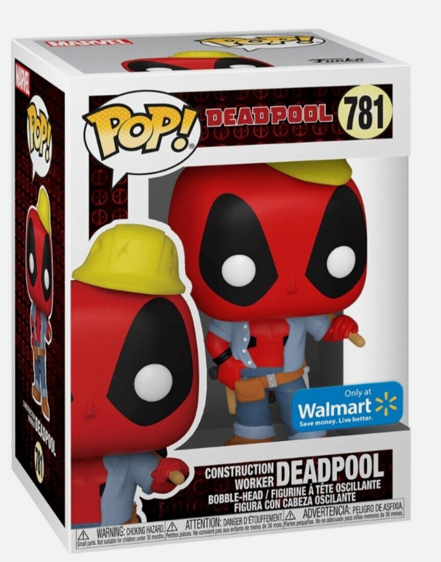 Marvel Construction Worker Deadpool- Walmart Exclusive Funko POP!