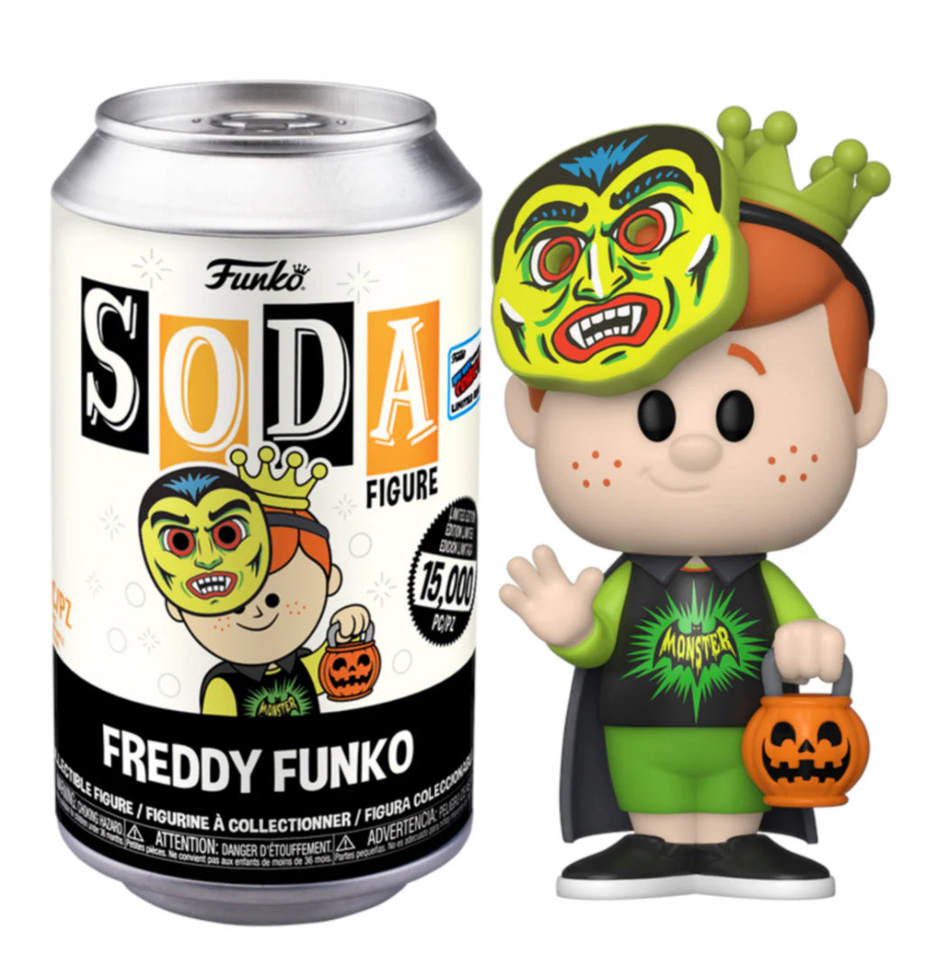 Funko Vinyl Soda Freddy Funko Trick Or Treat Heavy Metal Halloween 2023 NYCC Exclusive (15,000 PCS) Sealed Can